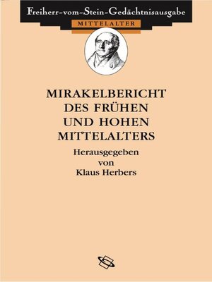 cover image of Mirakelberichte des frühen und hohen Mittelalters